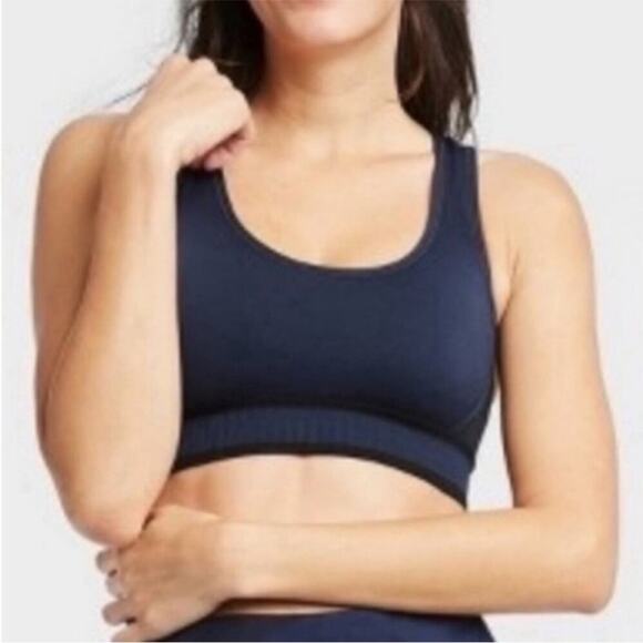 All in motion Navy seamless Sports Bra - Picture 2 of 7